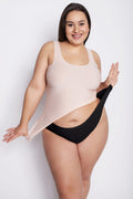 Julimex Plus-size itin tamprios klasikinės kelnaitės FLEXI-ONE PLUS SIZE BLACK