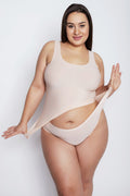 Julimex Plus-size itin tamprios klasikinės kelnaitės FLEXI-ONE PLUS SIZE NUDE