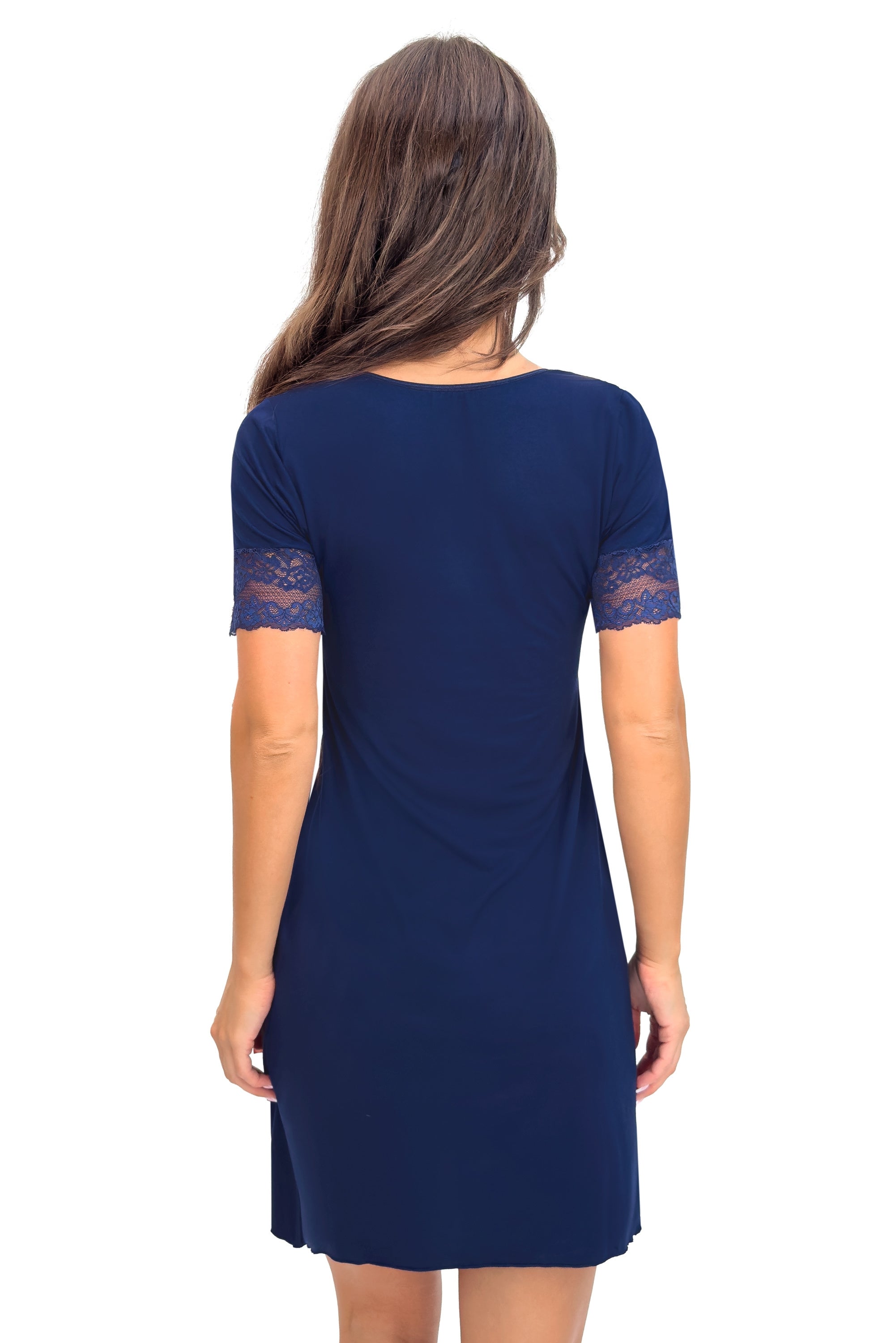 Donna Viskozės naktinukai LINDA DARK BLUE