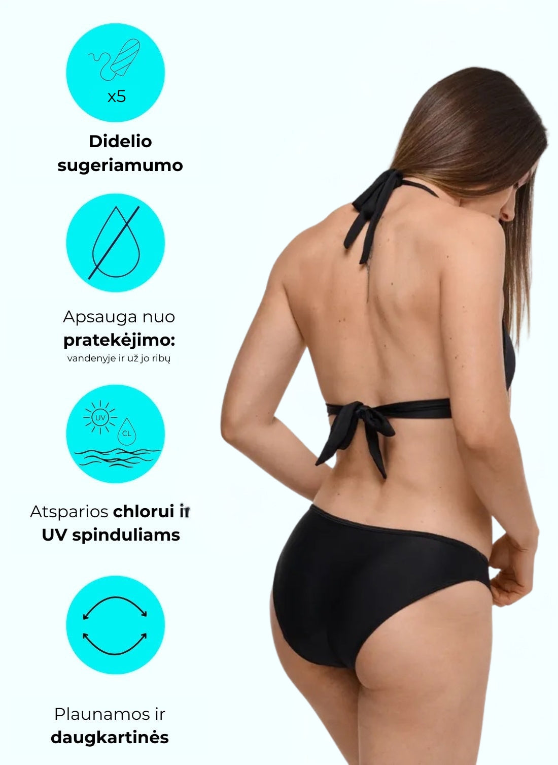 Sorio Menstruacinės maudymosi kelnaitės EVA HEAVY