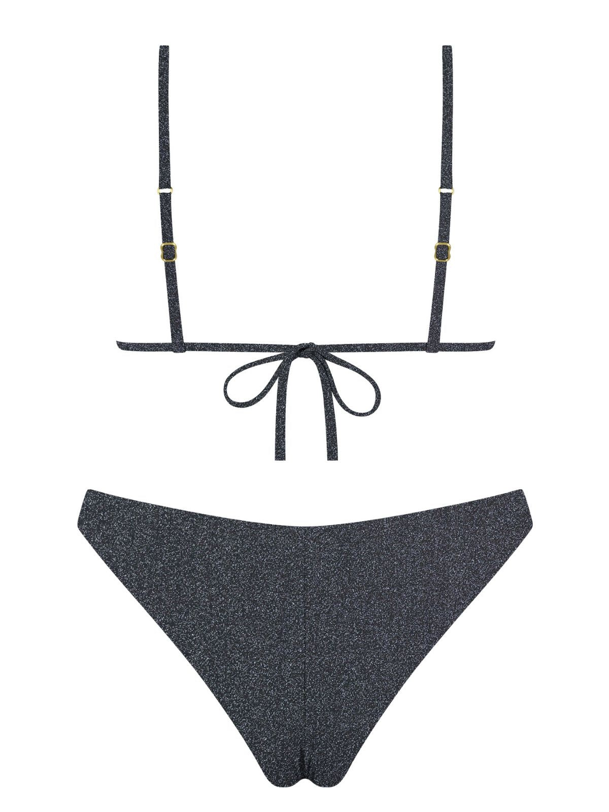 MrMiss Bikini liemenėlė METALLIC BLACK