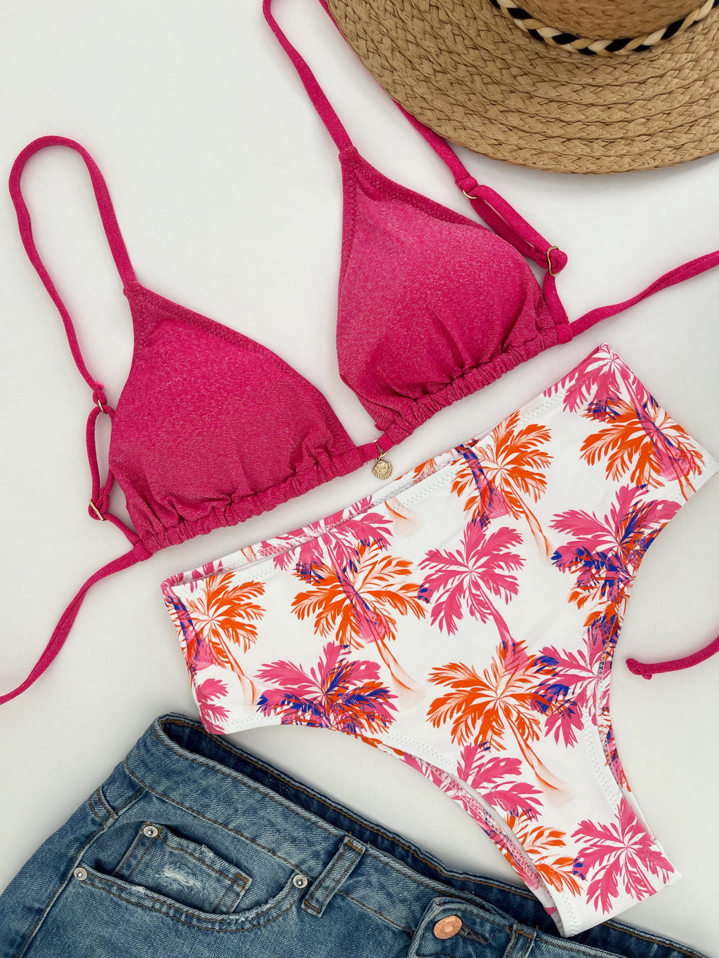 MrMiss Bikini kelnaitės METALLIC PINK MIX