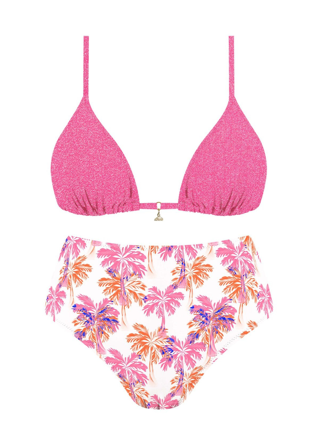 MrMiss Bikini kelnaitės METALLIC PINK MIX