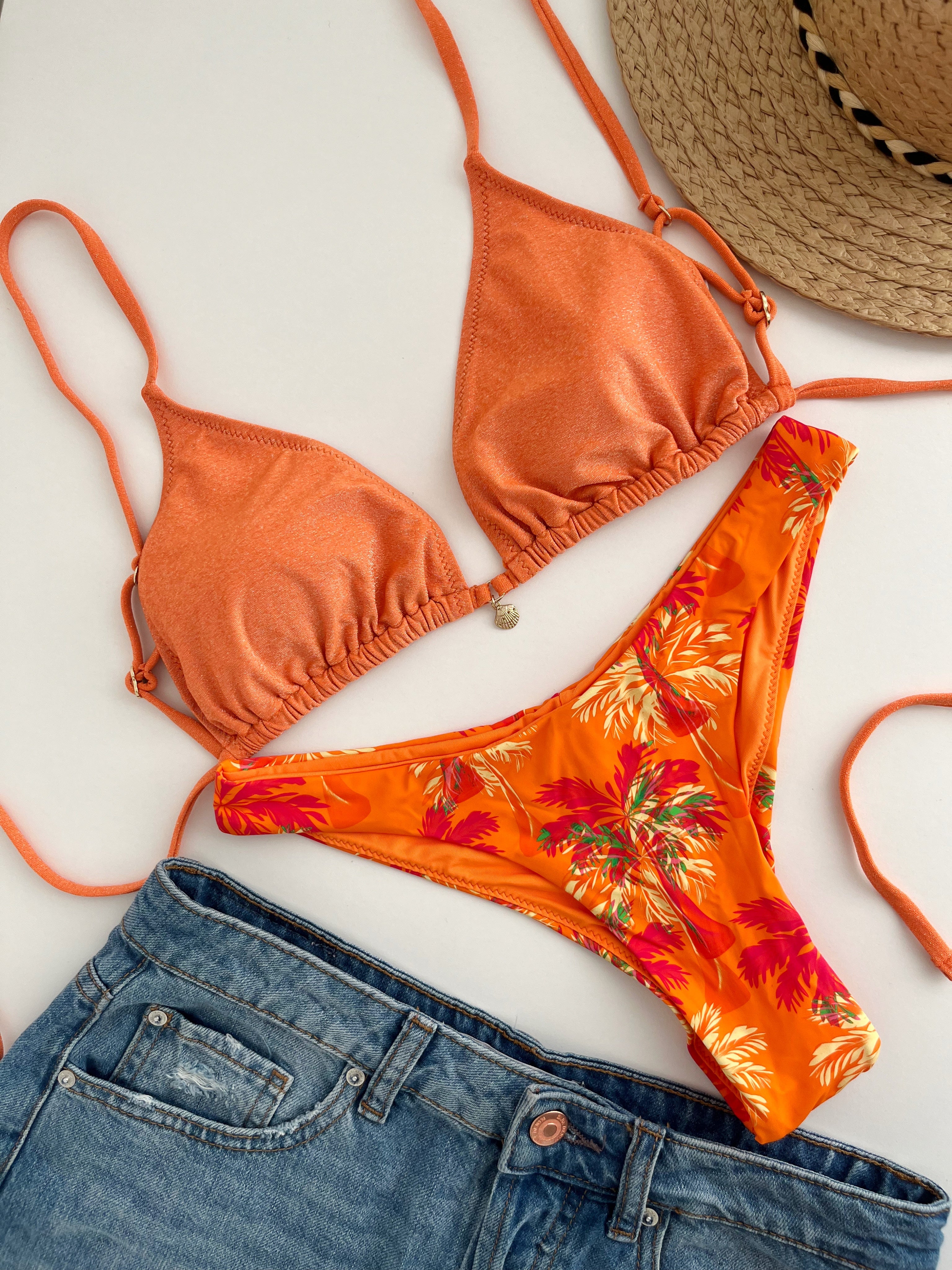 MrMiss Bikini kelnaitės METALLIC ORANGE MIX