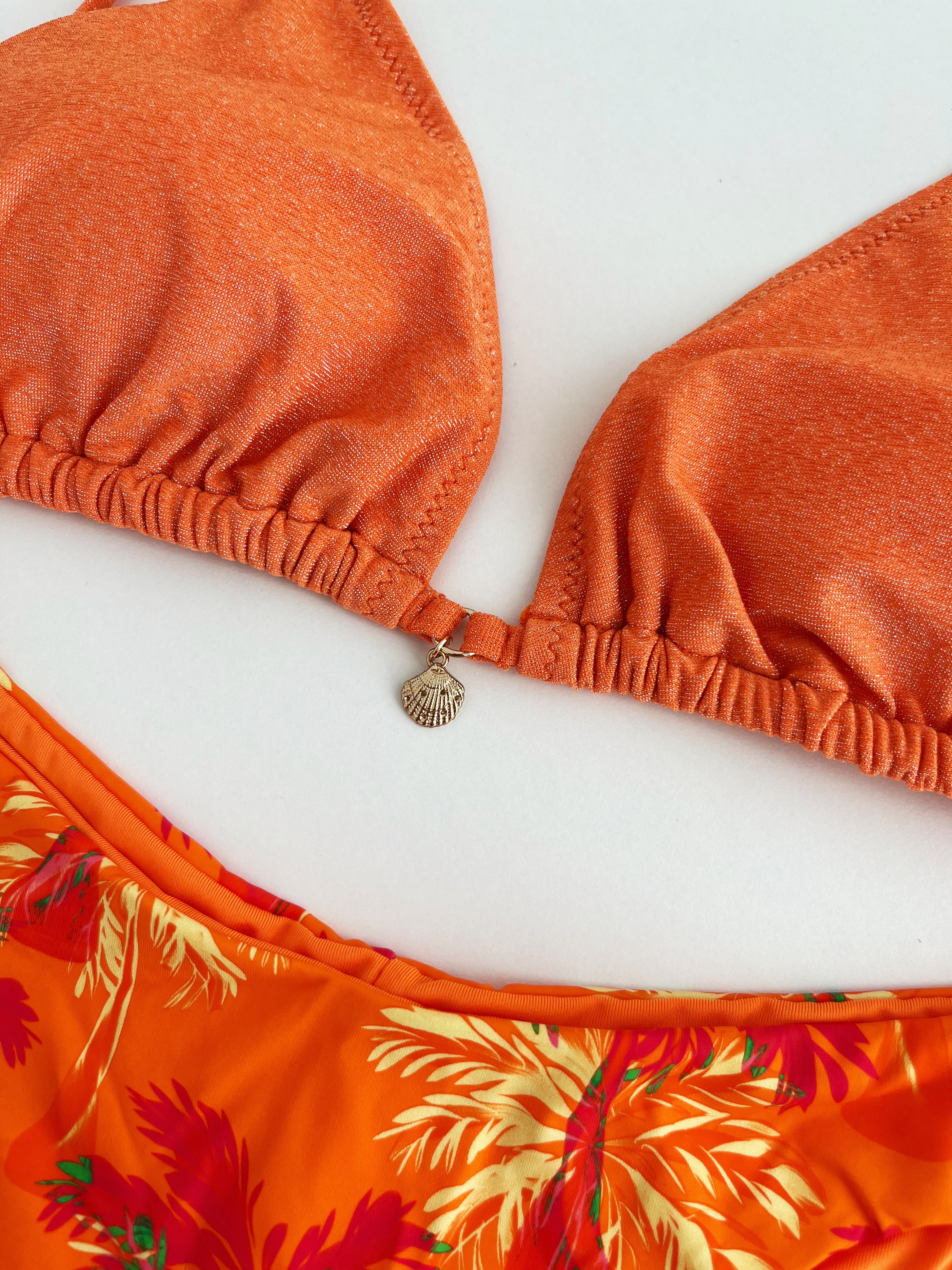 MrMiss Bikini liemenėlė METALLIC ORANGE MIX