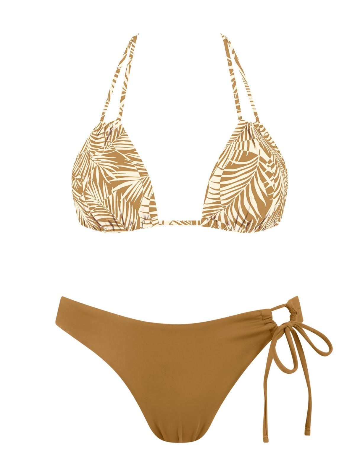 MrMiss Bikini kelnaitės BROWN SUGAR FLORAL
