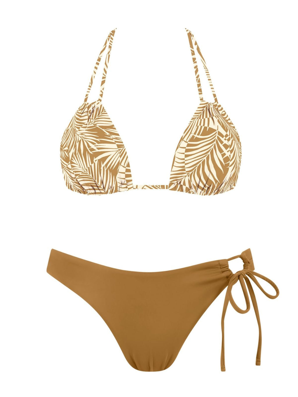 MrMiss Bikini liemenėlė BROWN SUGAR FLORAL