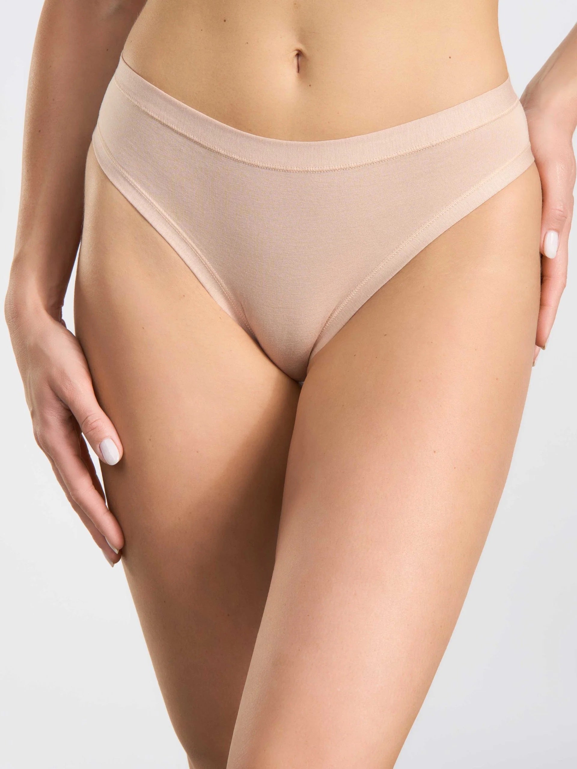 Spiman Tencel™ modalo ir medvilnės kelnaitės MIDI NUDO