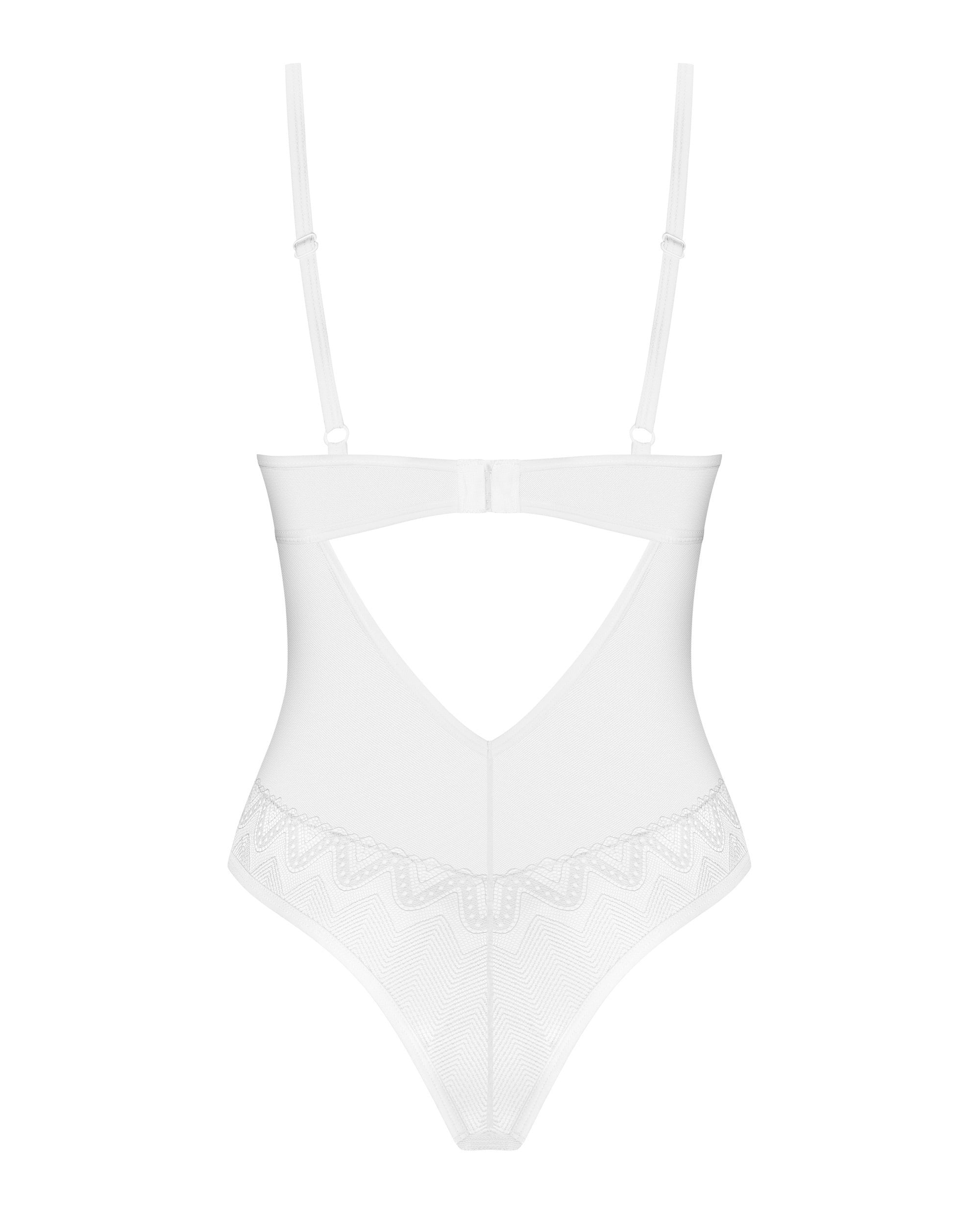 Obsessive Baltas elegantiškas bodis ALISSIUM TEDDY