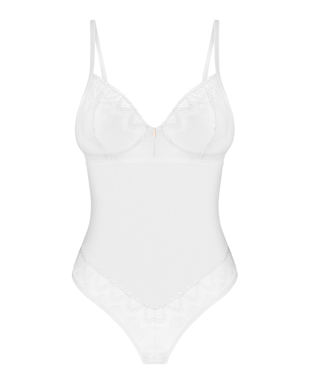 Obsessive Baltas elegantiškas bodis ALISSIUM TEDDY