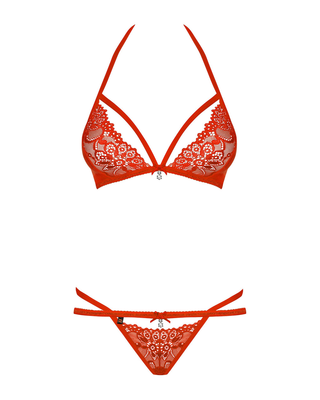 Obsessive Seksualus apatinių komplektas 838-SET-3 RED