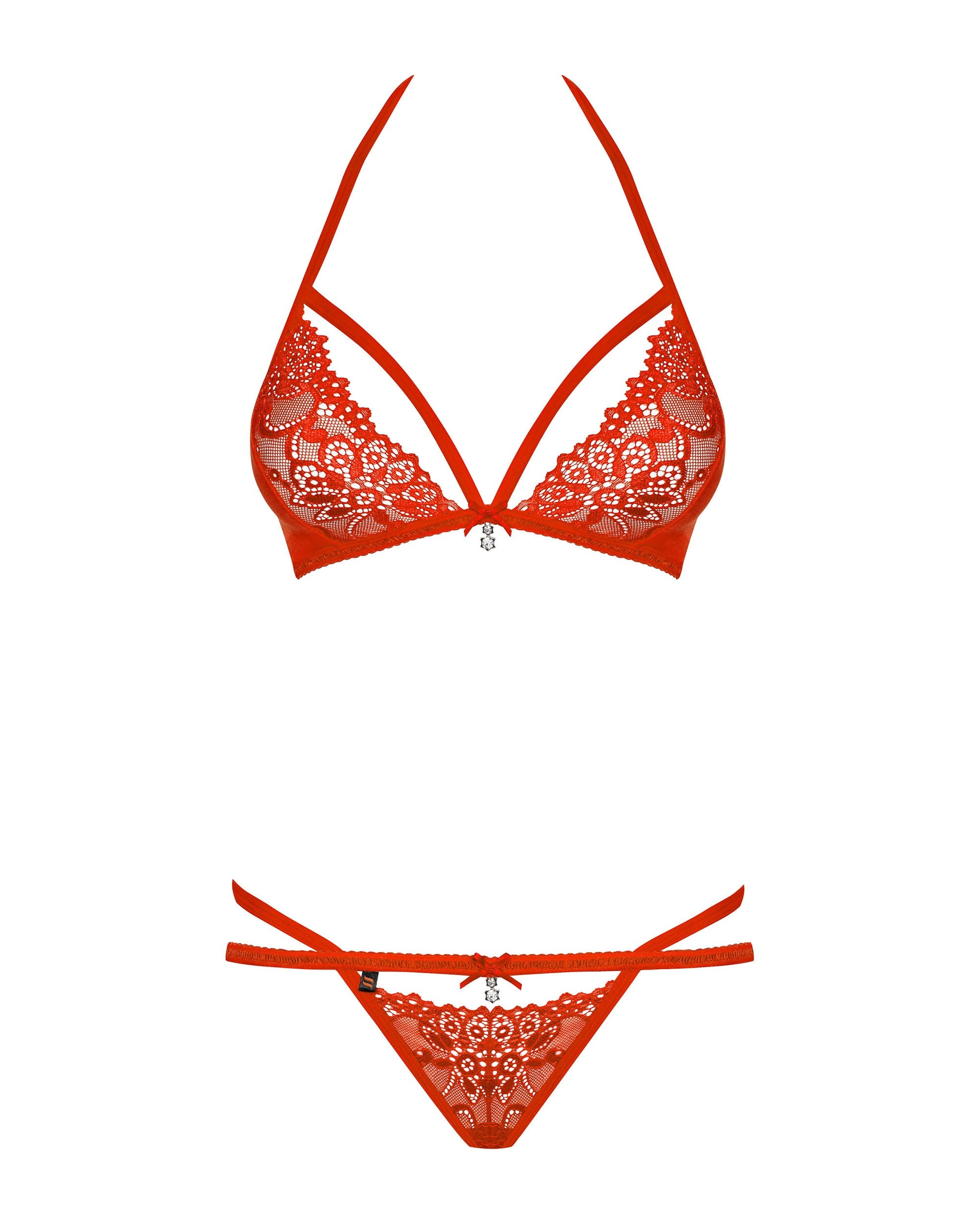 Obsessive Seksualus apatinių komplektas 838-SET-3 RED