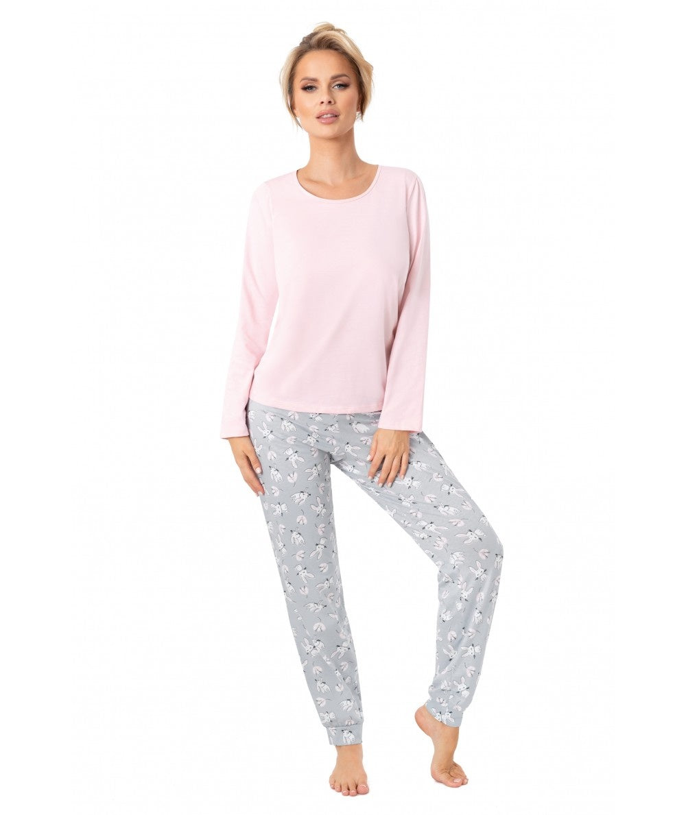 Donna Medvilninė pižama BUNNY LONG PINK