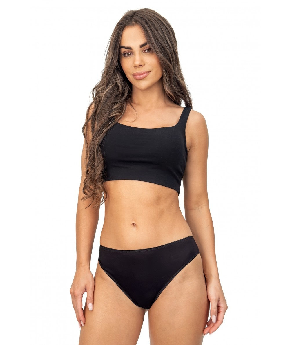 Donna Nėriniuotos klasikinės kelnaitės LACEY 233 BLACK