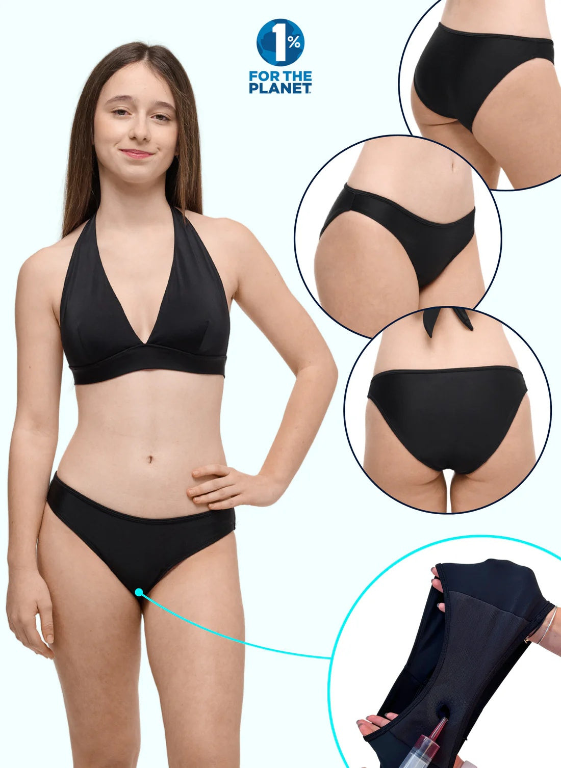 Sorio Menstruacinės maudymosi kelnaitės paauglėms EVA TEENS