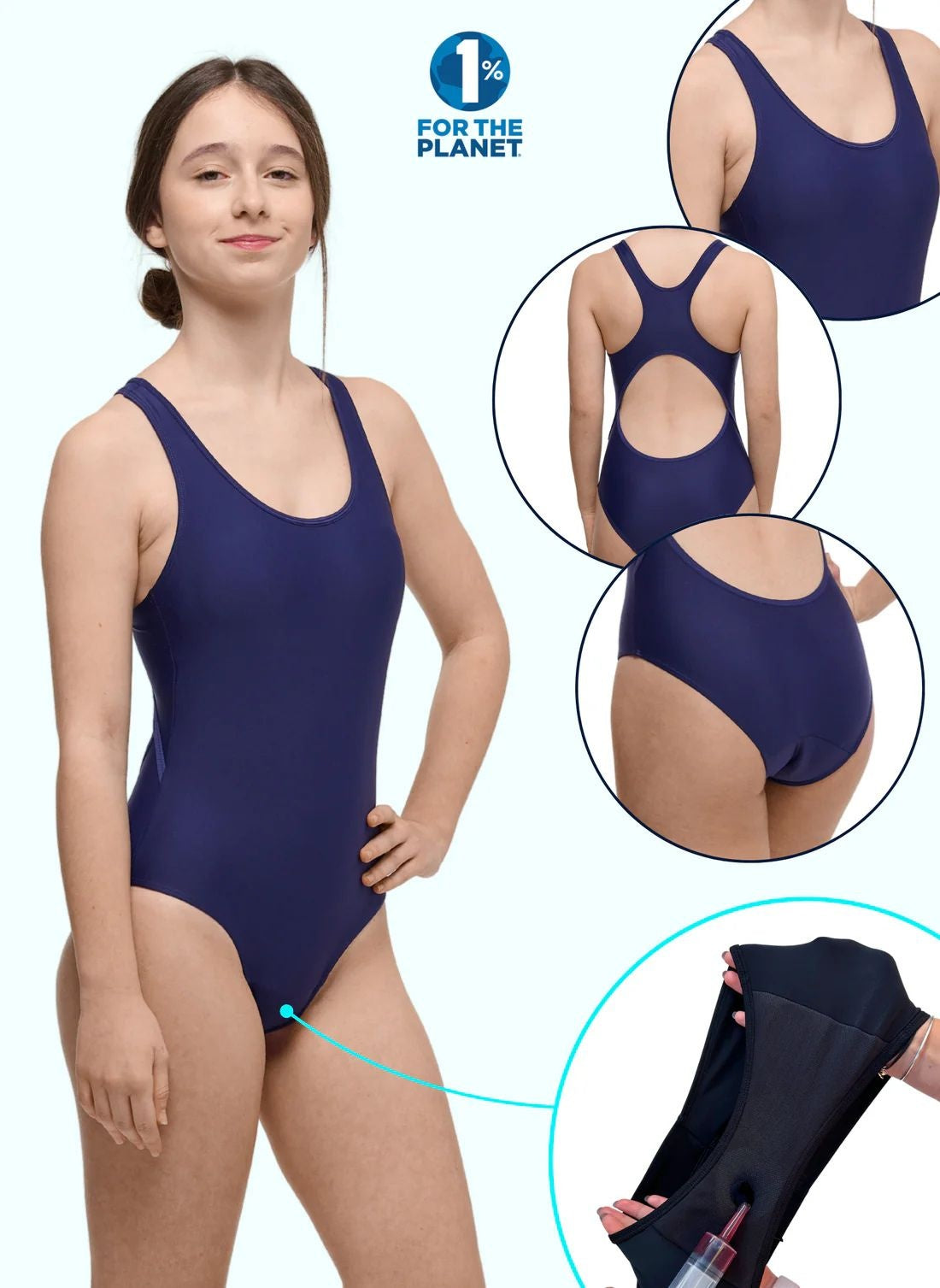 Sorio Menstruacinis maudymosi kostiumėlis paauglėms LOLA BLUE TEENS