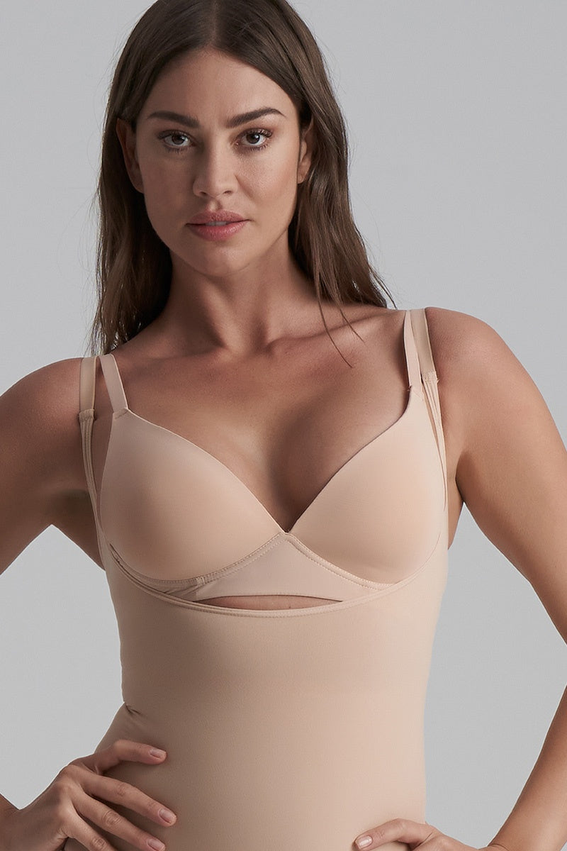ByeBra Stiprios kompresijos formuojantis bodis SOFT TOUCH NUDE