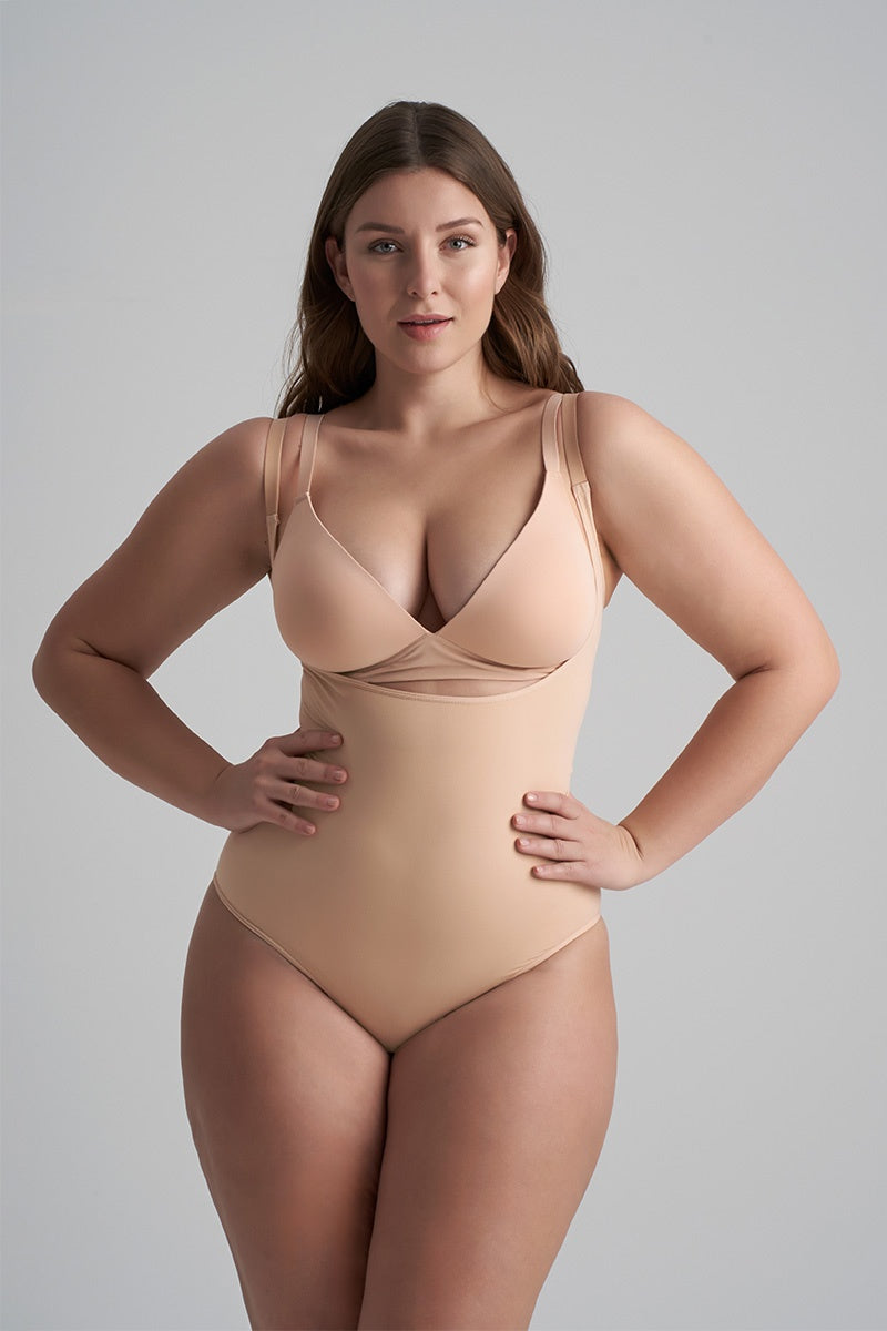 ByeBra Stiprios kompresijos formuojantis bodis SOFT TOUCH NUDE
