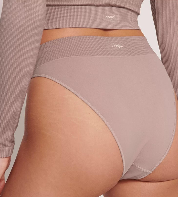 Sloggi Kelnaitės su alavijo mikrokapsulėmis EVER INFUSED ALOE HIGH LEG FOGGY MAUVE