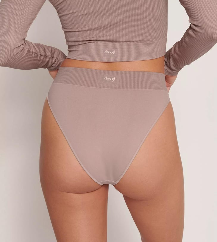 Sloggi Kelnaitės su alavijo mikrokapsulėmis EVER INFUSED ALOE HIGH LEG FOGGY MAUVE