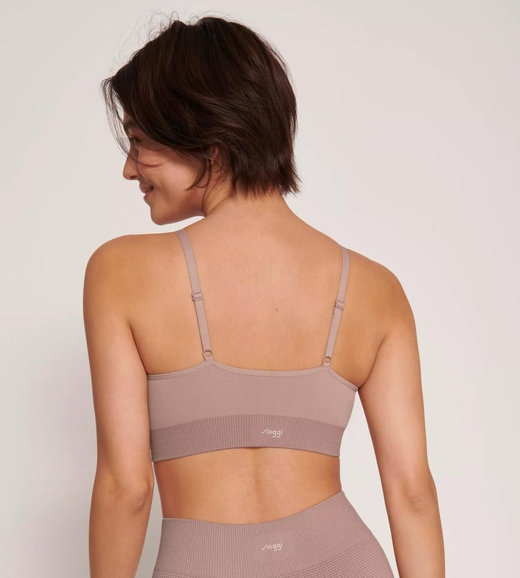 Sloggi Braletė su pakietinimu ir alavijo mikrokapsulėmis EVER INFUSED ALOE BRALETTE FOGGY MAUVE