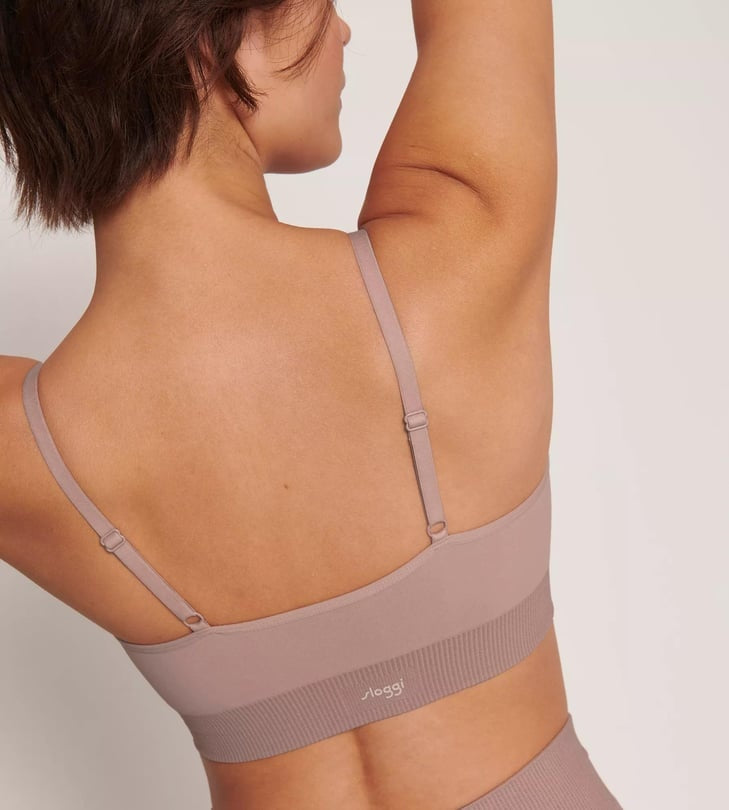 Sloggi Braletė su pakietinimu ir alavijo mikrokapsulėmis EVER INFUSED ALOE BRALETTE FOGGY MAUVE