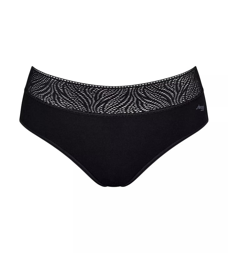 Sloggi Menstruacinės modalo kelnaitės PERIOD MEDIUM HIPSTER BLACK, vidutinio sugeriamumo