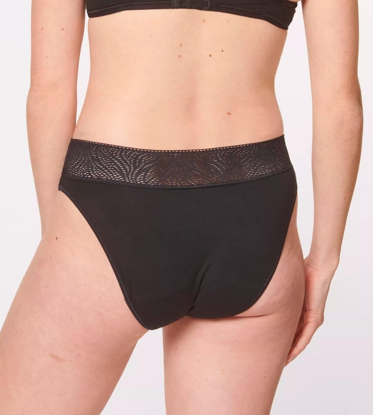 Sloggi Menstruacinės modalo kelnaitės PERIOD MEDIUM TAI BLACK, vidutinio sugeriamumo
