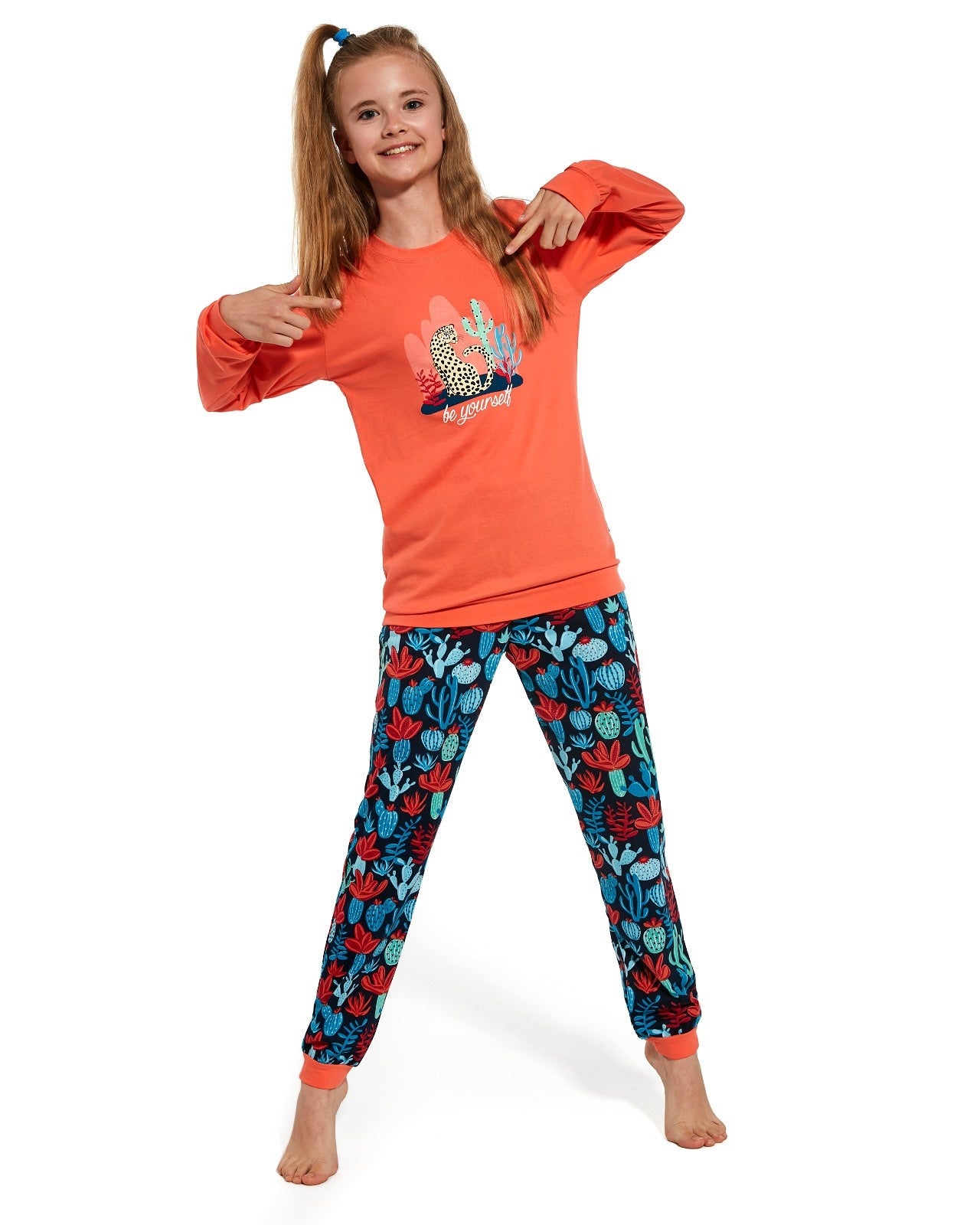 Cornette Kids Ilga medvilninė mergaičių pižama BE YOURSELF