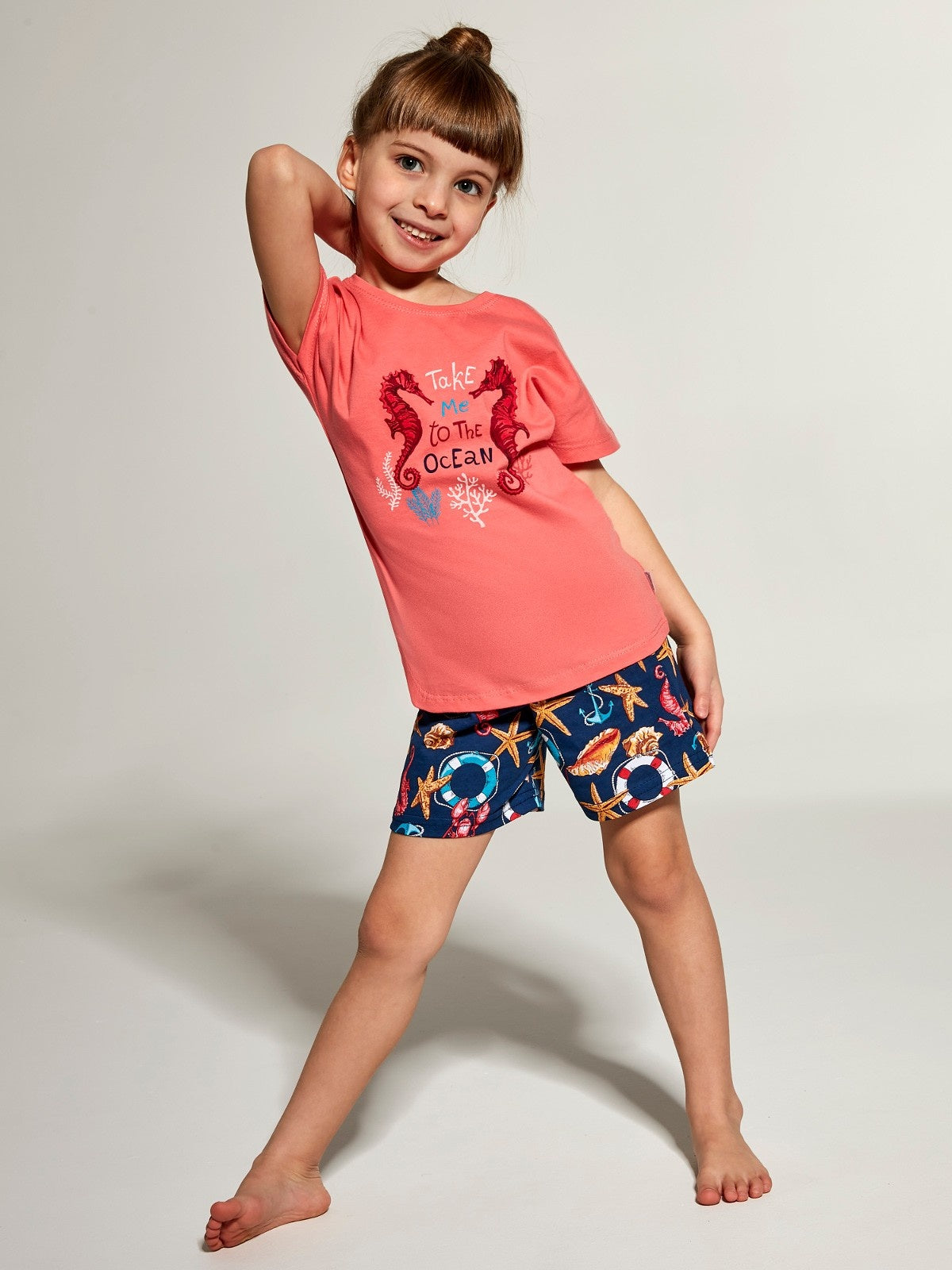 Cornette Kids Medvilninė mergaičių pižama SEAHORSE