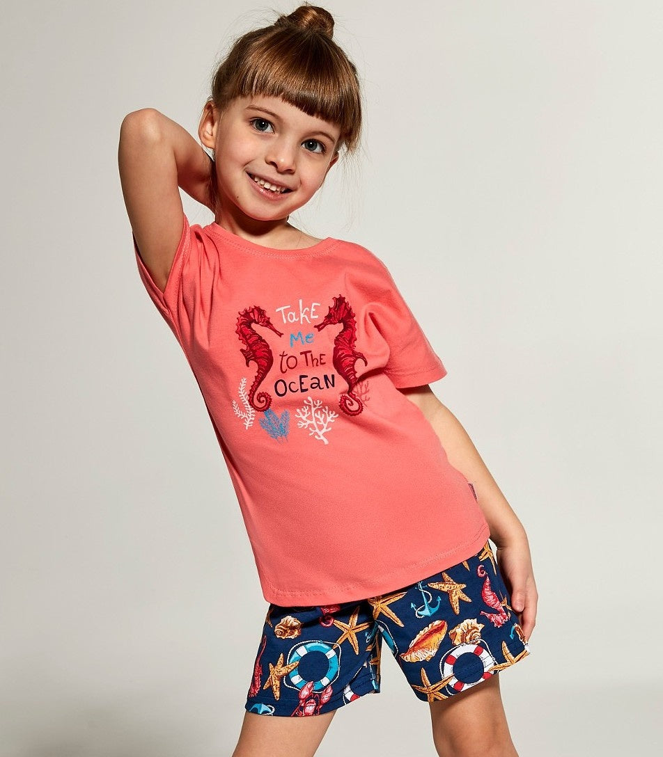 Cornette Kids Medvilninė mergaičių pižama SEAHORSE