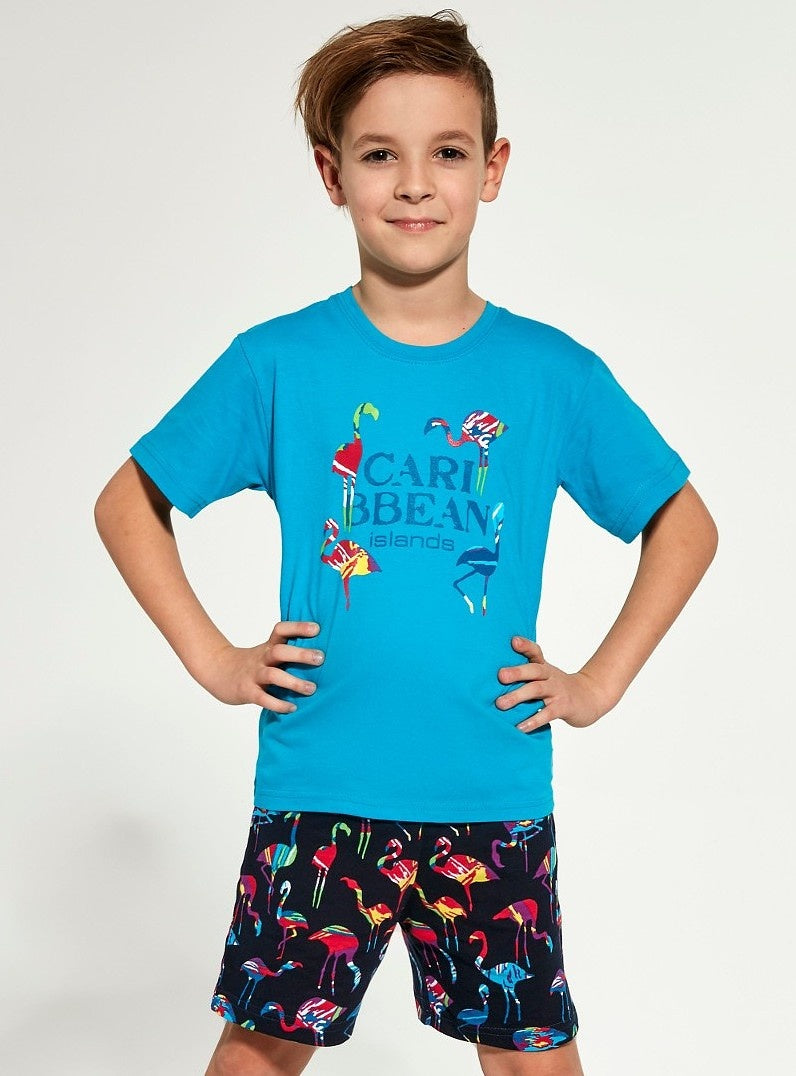 Cornette Kids Medvilninė berniukų pižama CARIBBEAN BLUE