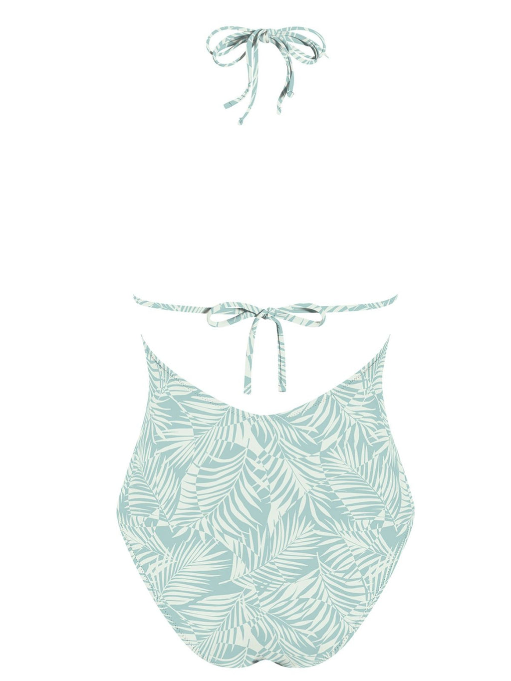 MrMiss Vientisas maudymosi kostiumėlis WAVES FLORAL AQUA