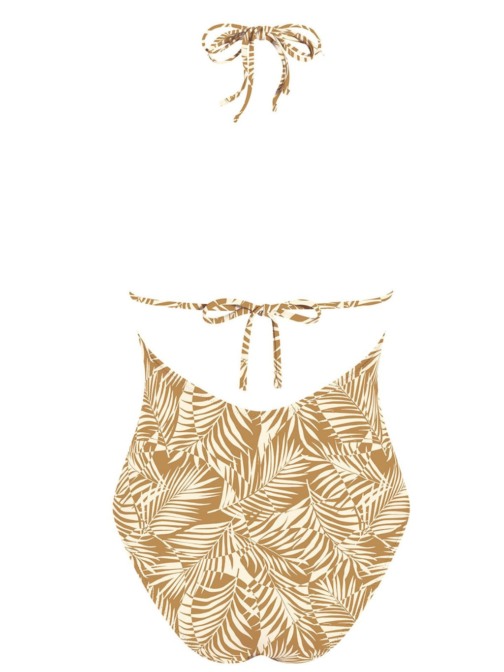 MrMiss Vientisas maudymosi kostiumėlis WAVES FLORAL BROWN