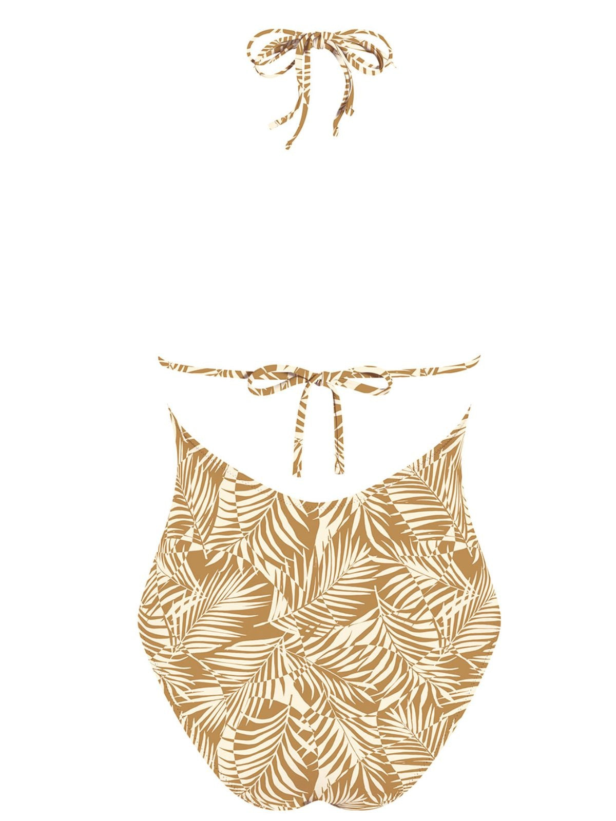 MrMiss Vientisas maudymosi kostiumėlis WAVES FLORAL BROWN
