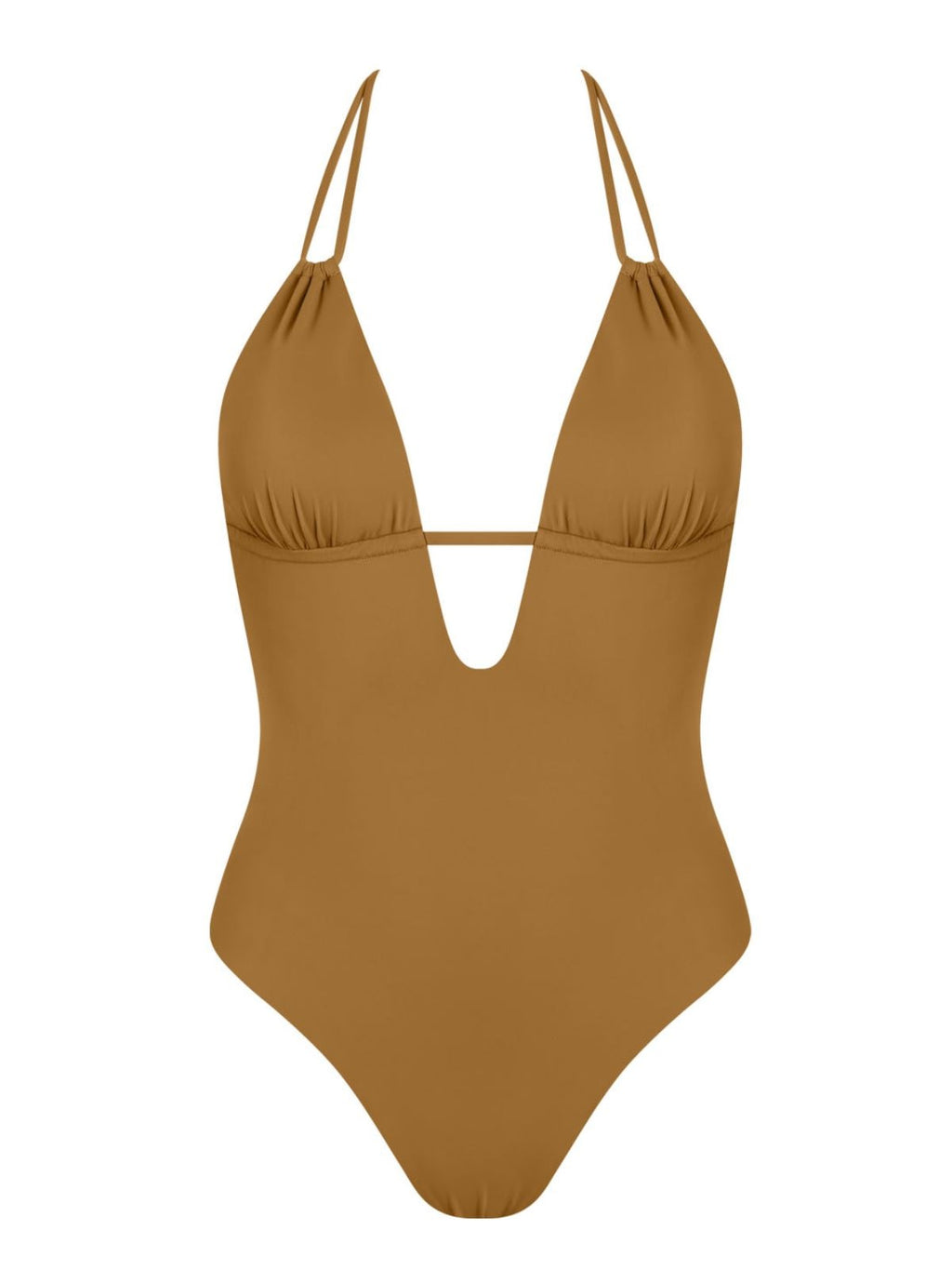 MrMiss Vientisas maudymosi kostiumėlis WAVES BROWN