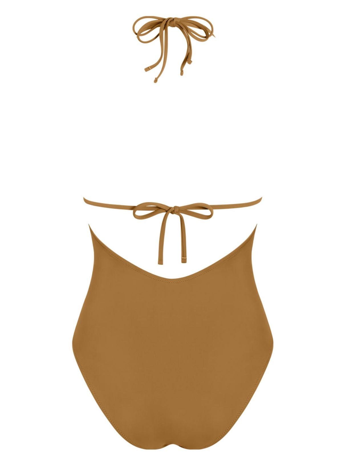 MrMiss Vientisas maudymosi kostiumėlis WAVES BROWN