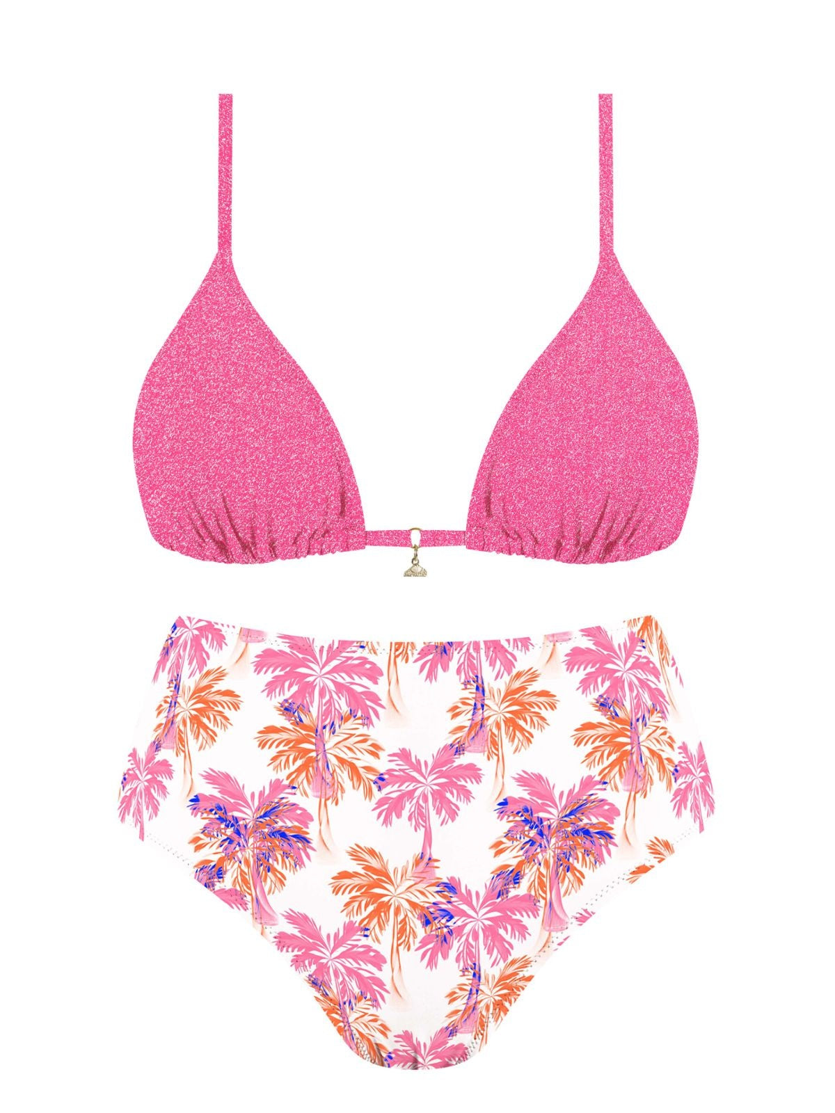 MrMiss Bikini maudymosi kostiumėlis METALLIC PINK MIX