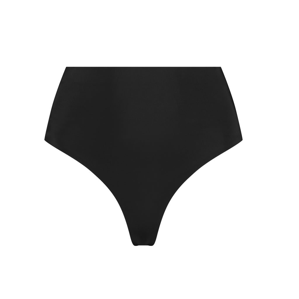 ByeBra Lengvos kompresijos besiūlės formuojančios tanga kelnaitės INVISIBLE MW THONG BLACK