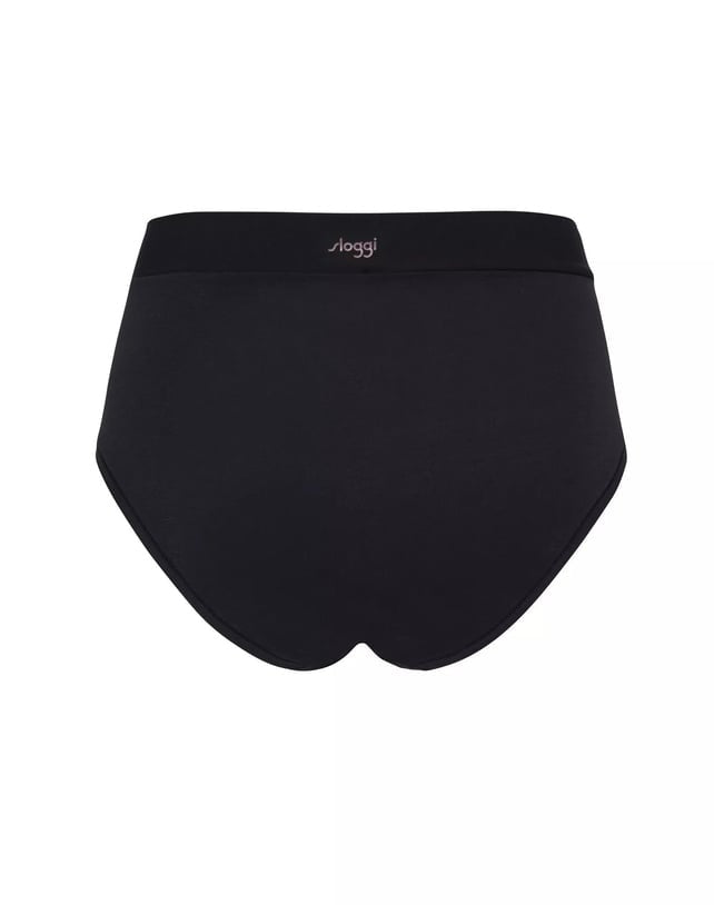 Sloggi Klasikinės modalo kelnaitės aukštintu juosmeniu GO ALLROUND MAXI BLACK