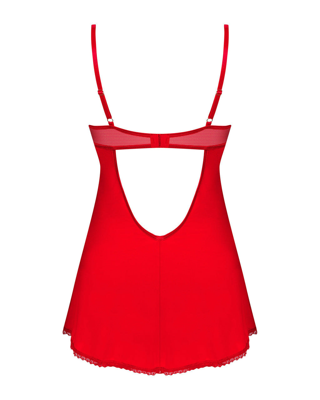 Obsessive Seksualūs nėriniuoti naktinukai INGRIDIA CHEMISE, raudona