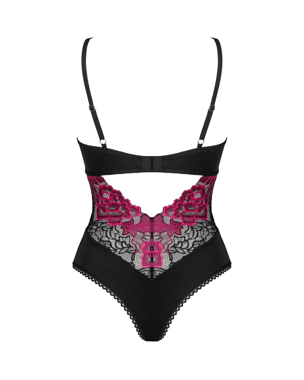 Obsessive Seksualus nėriniuotas bodis ROSENTY TEDDY, juoda