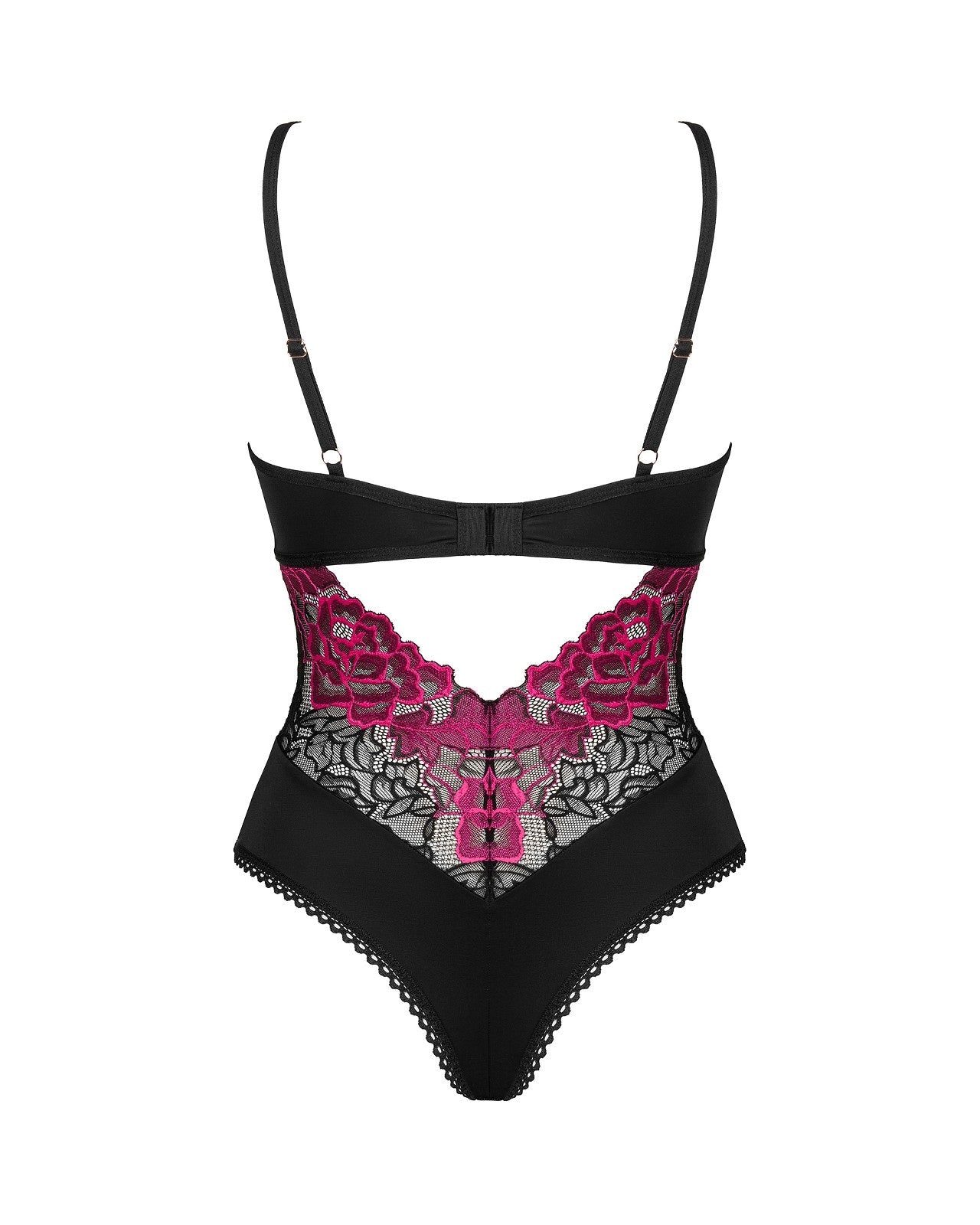 Obsessive Seksualus nėriniuotas bodis ROSENTY TEDDY, juoda