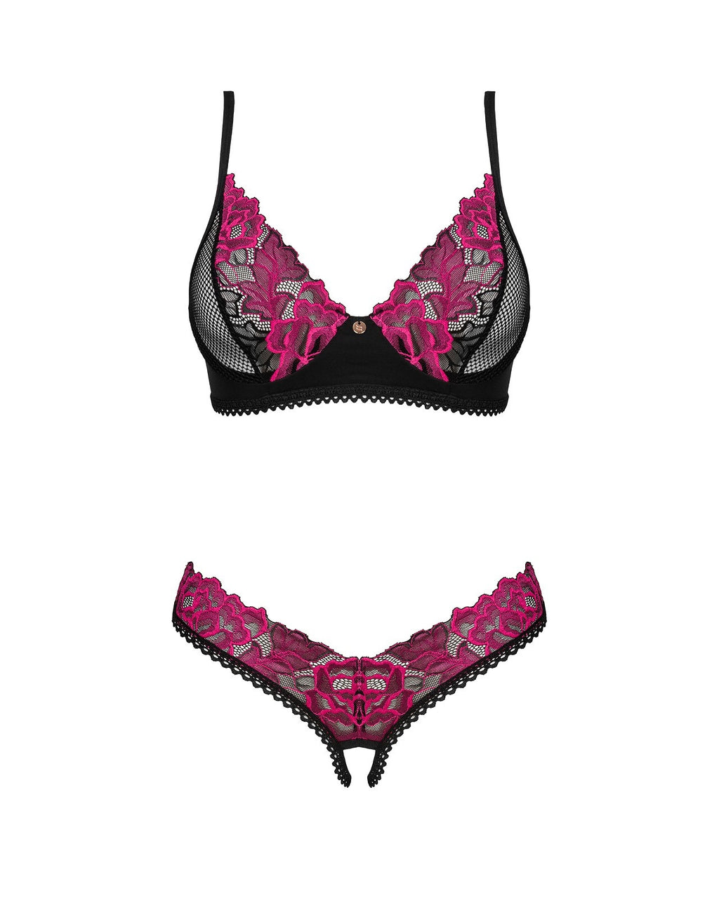 Obsessive Seksualus dviejų dalių komplektas ROSENTY SET, juoda