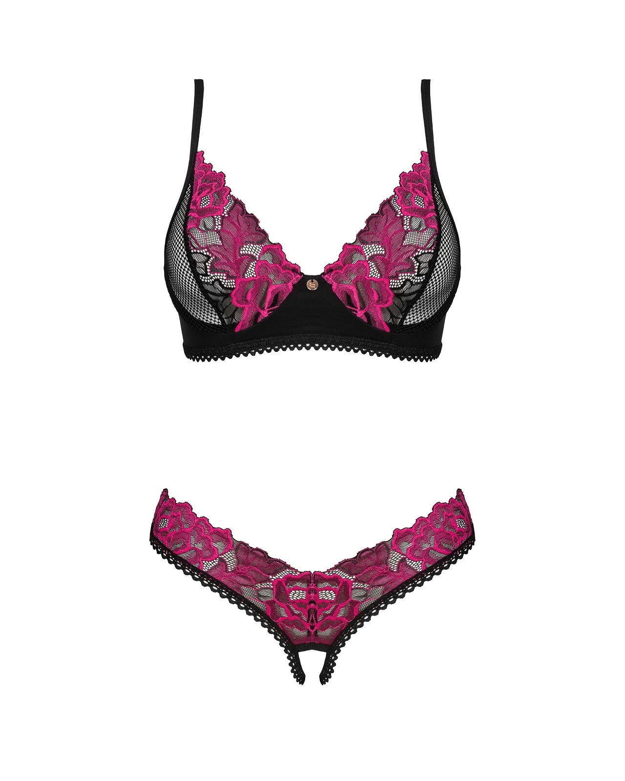 Obsessive Seksualus dviejų dalių komplektas ROSENTY SET, juoda