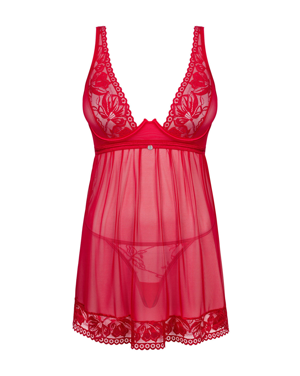 Obsessive Seksualūs perregimi naktinukai LACELOVE BABYDOLL, raudona