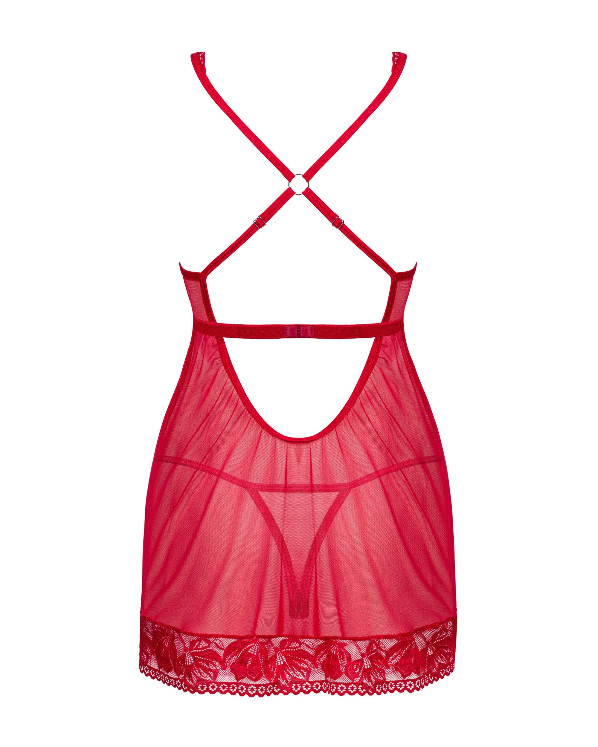 Obsessive Seksualūs perregimi naktinukai LACELOVE BABYDOLL, raudona