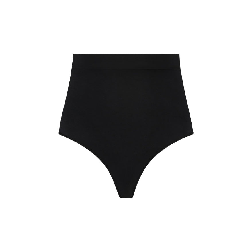 ByeBra Stiprios kompresijos formuojančios besiūlės tanga kelnaitės SOFT TOUCH THONG BLACK