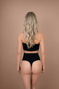ByeBra Stiprios kompresijos formuojančios besiūlės tanga kelnaitės SOFT TOUCH THONG BLACK