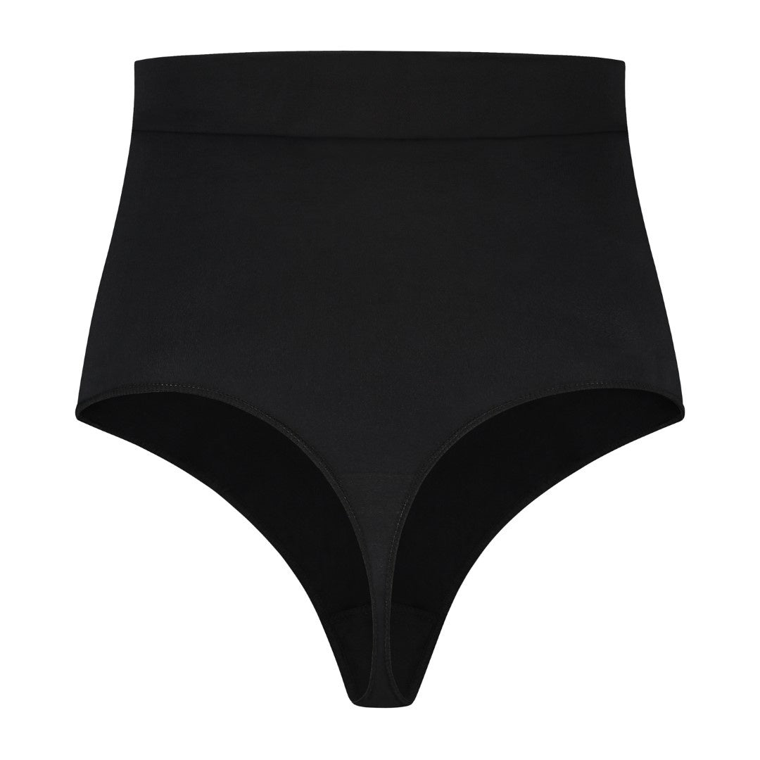ByeBra Stiprios kompresijos formuojančios besiūlės tanga kelnaitės SOFT TOUCH THONG BLACK
